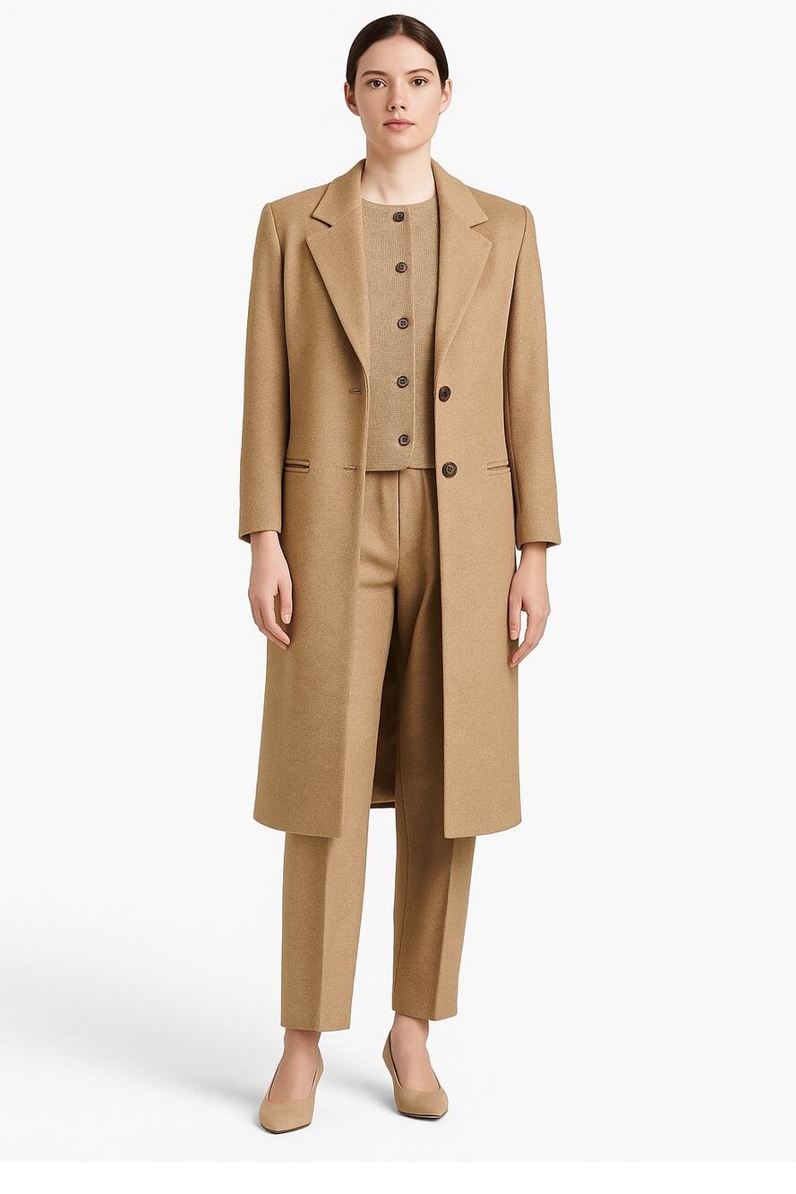 1980s Salvatore Ferragamo Wool Alpaca 3 Piece Suit Set Camel Made Italy Medium